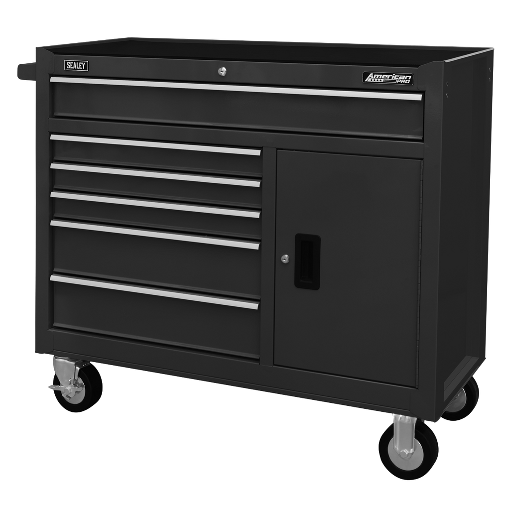 Sealey AP4106B American PRO® Rollcab with Ball Bearing Slides, 6 Drawer, Black