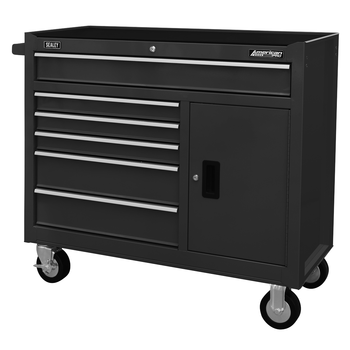Sealey AP4106B American PRO® Rollcab with Ball Bearing Slides, 6 Drawer, Black