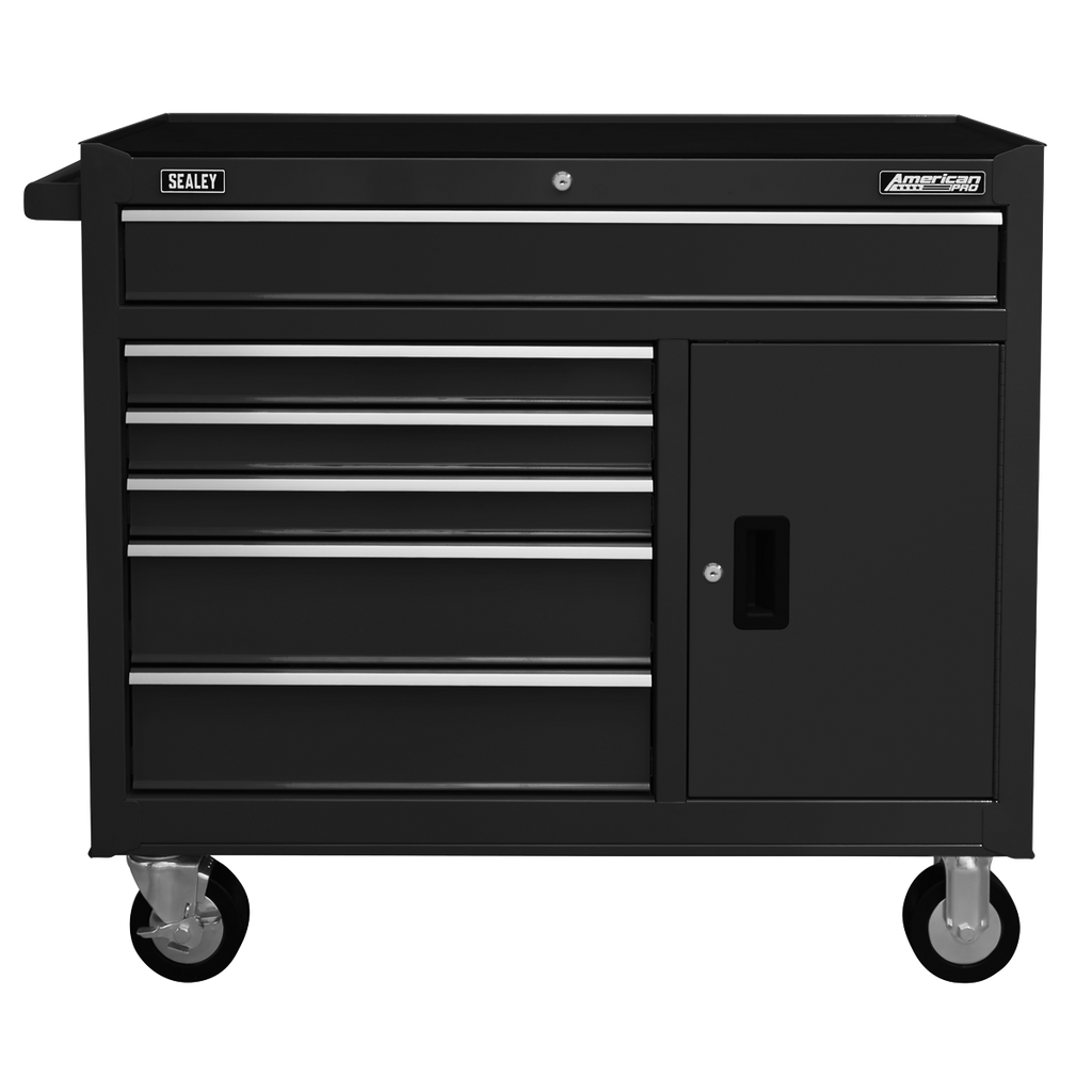 Sealey AP4106B American PRO® Rollcab with Ball Bearing Slides, 6 Drawer, Black