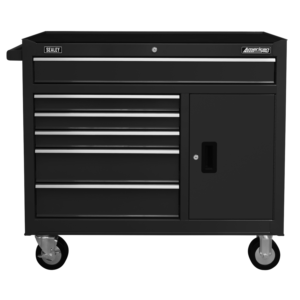 Sealey AP4106B American PRO® Rollcab with Ball Bearing Slides, 6 Drawer, Black