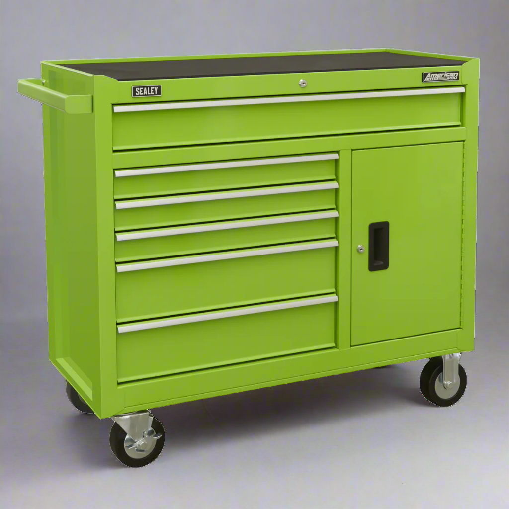 Sealey AP4106HV American PRO® Rollcab with Ball Bearing Slides, 6 Drawer, Green