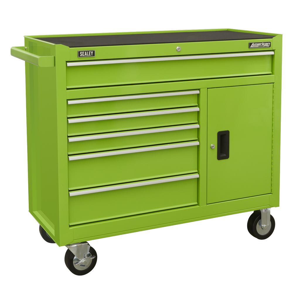 American PRO® Topchest & Rollcab Combination, 15 Drawer, Green (AP41STACKHV)