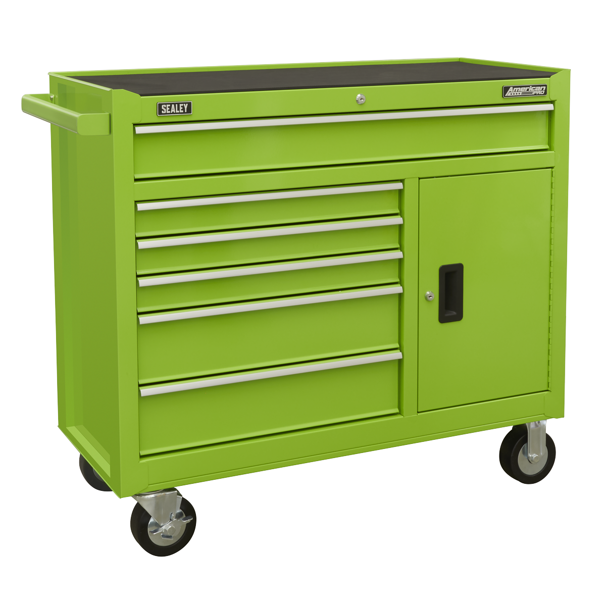 American PRO® Topchest & Rollcab Combination, 15 Drawer, Green (AP41STACKHV)