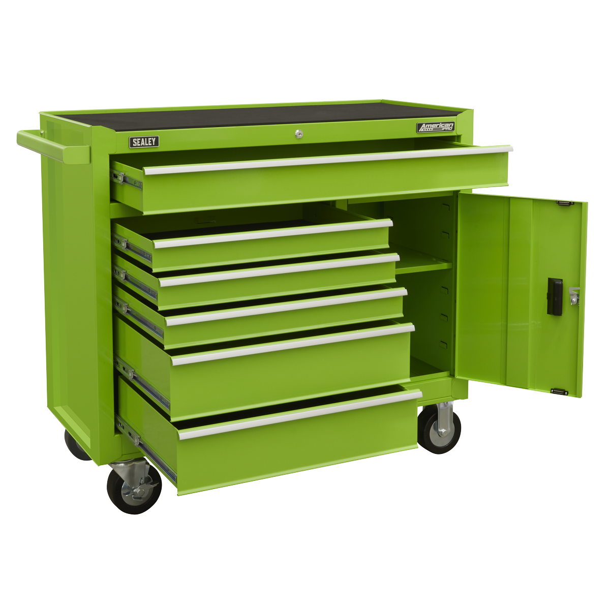 Sealey AP4106HV American PRO® Rollcab with Ball Bearing Slides, 6 Drawer, Green