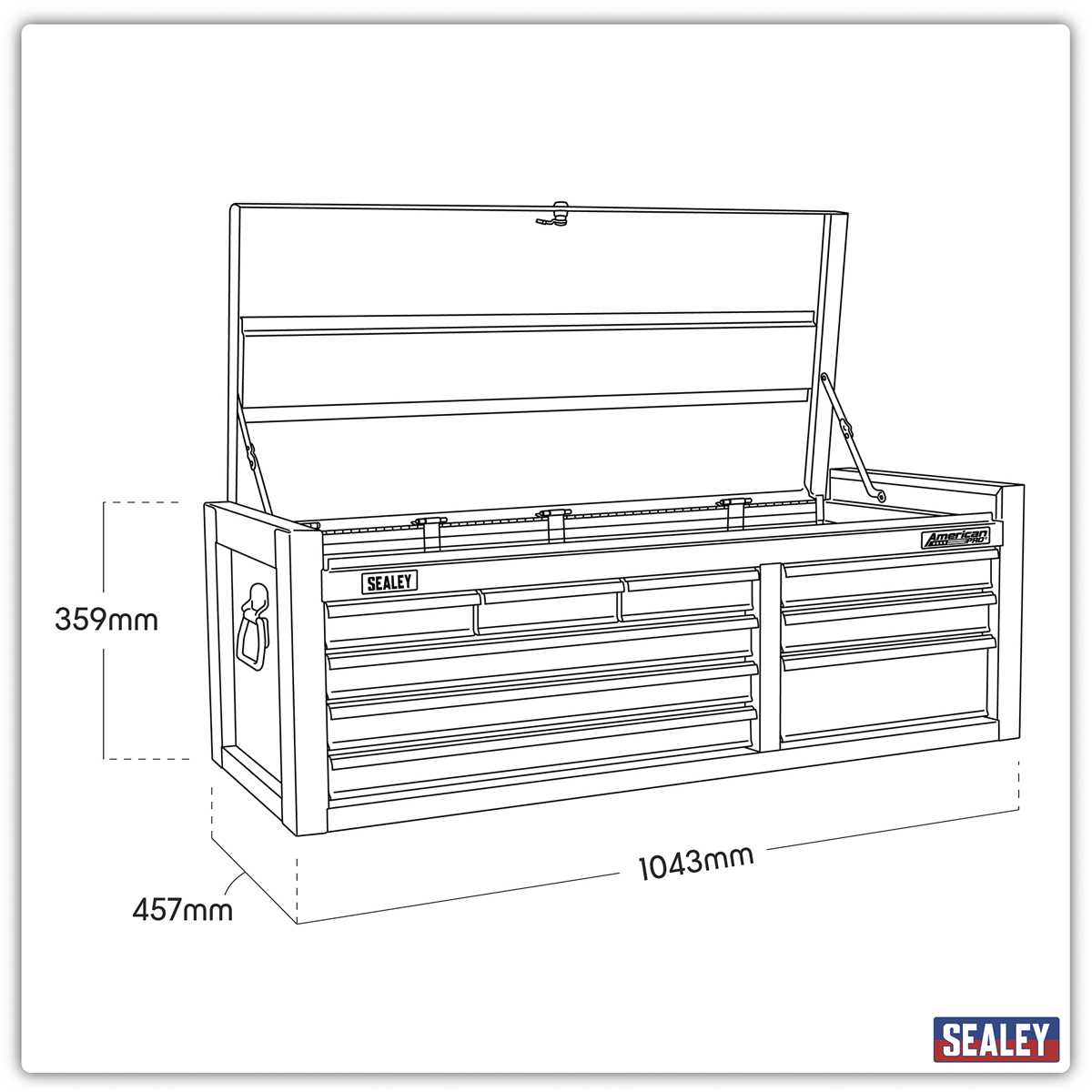 American PRO® Topchest 9 Drawer
