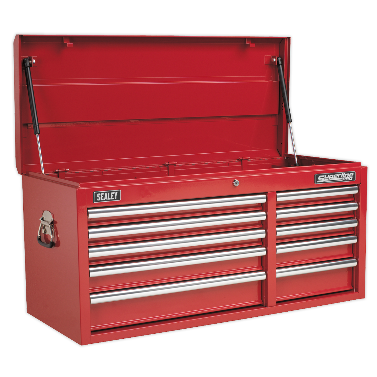 Sealey AP41110 Superline PRO® Heavy-Duty Topchest with Ball-Bearing Slides, 10 Drawer, Red