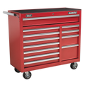 Superline PRO® Heavy-Duty Rollcab 12 Drawer - Red