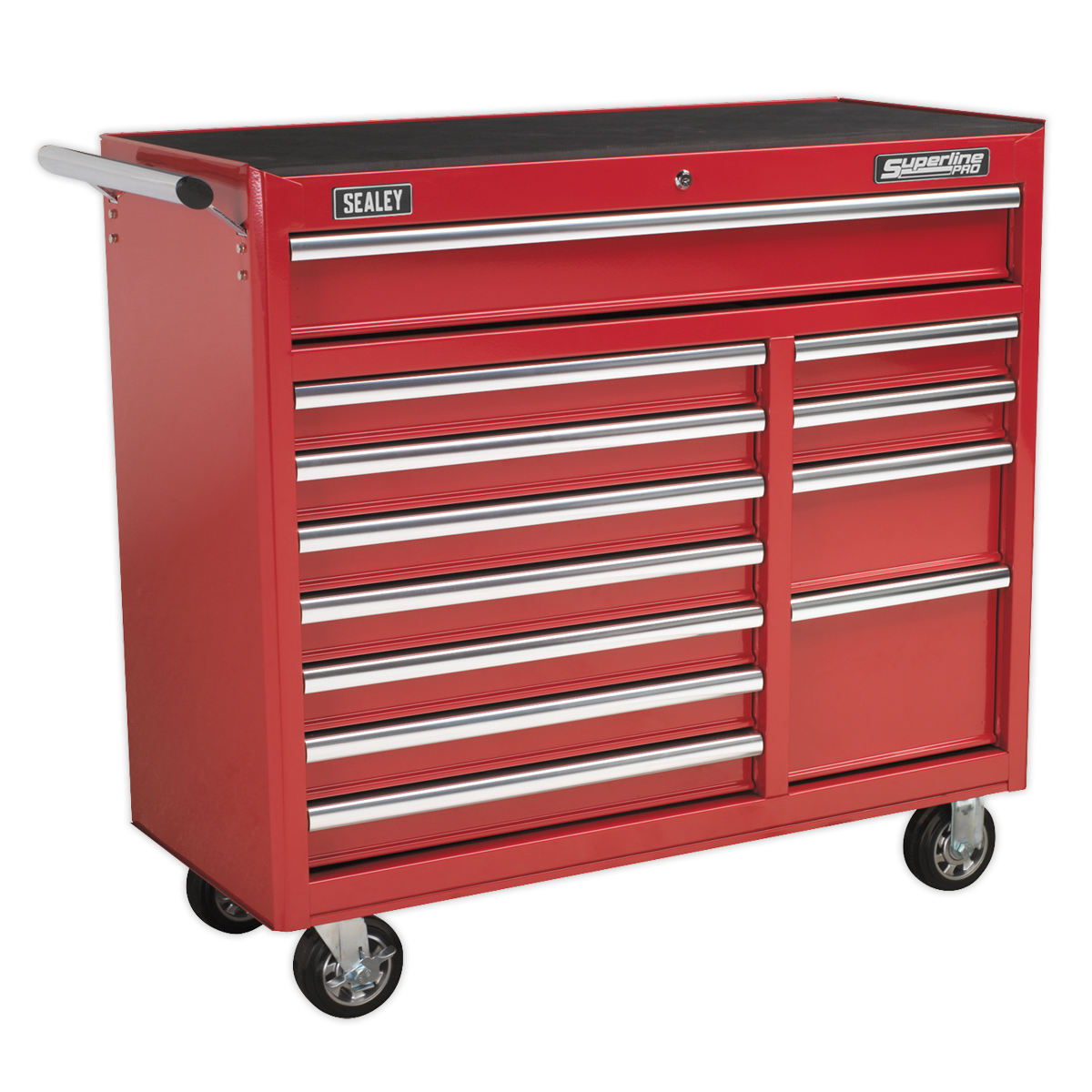 Superline PRO® Heavy-Duty Rollcab 12 Drawer - Red