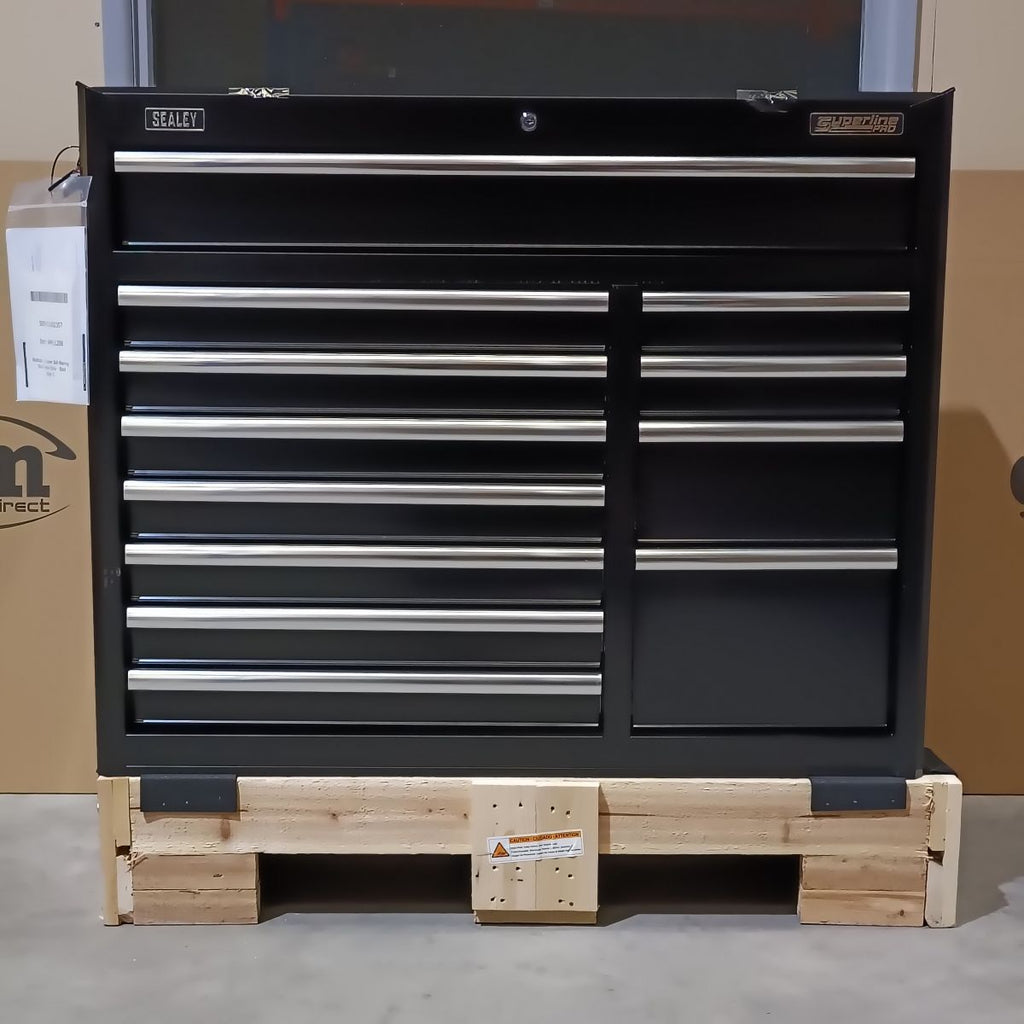 Superline PRO® Heavy-Duty Rollcab, 12 Drawer, Black (AP41120B)