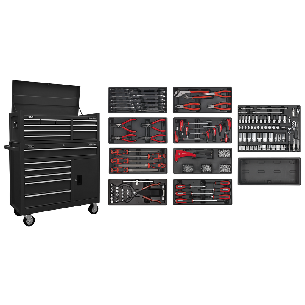 American PRO® Tool Chest Combination with 117pc Tool Kit - Black