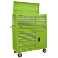 American PRO® Topchest & Rollcab Combination 15 Drawer - Green