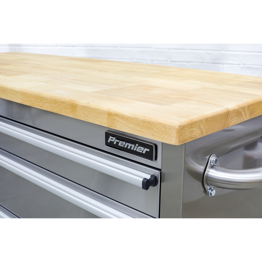 Premier™ Mobile Stainless Steel Tool Cabinet 4 Drawer