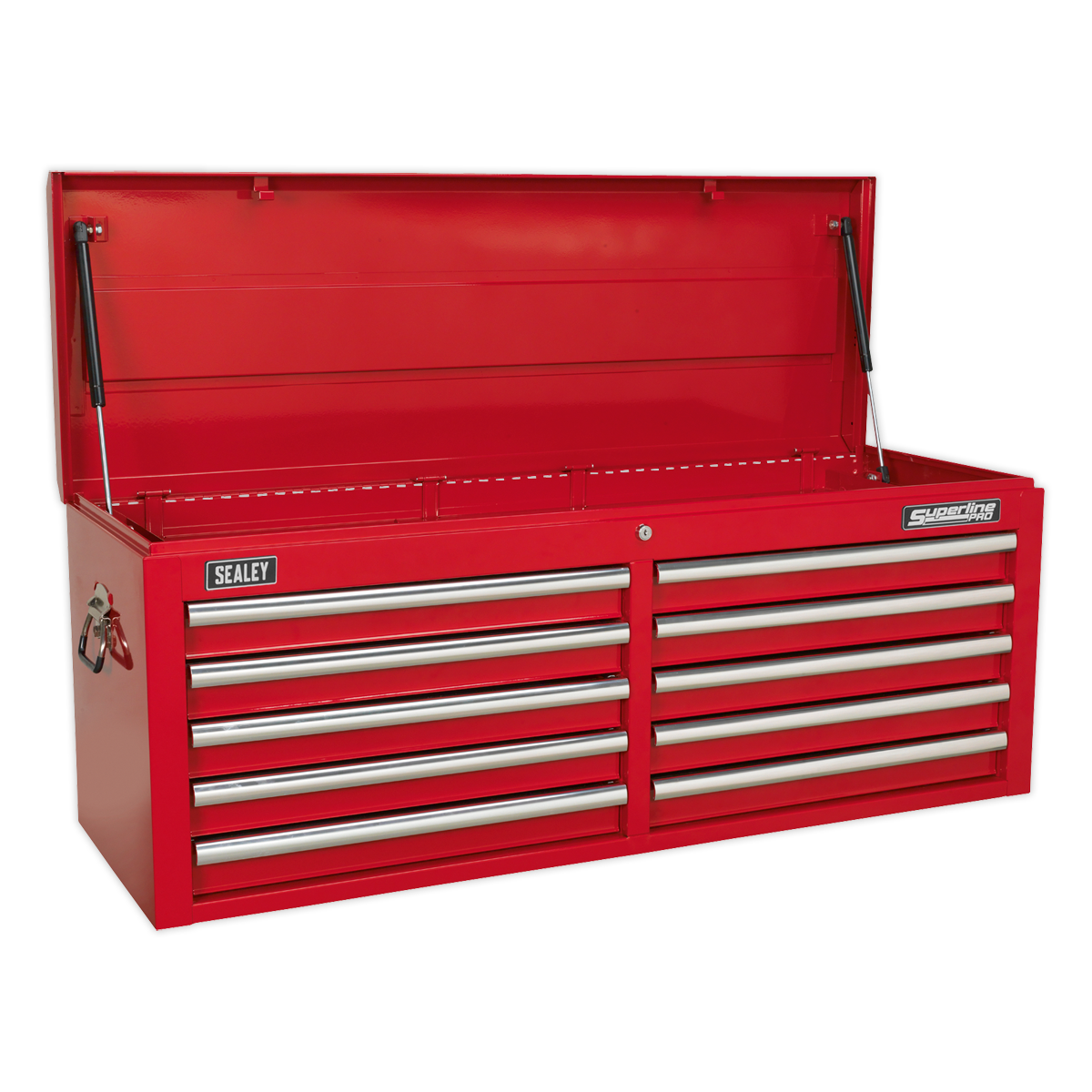 Sealey AP5210T Superline PRO® Heavy-Duty Topchest with Ball-Bearing Slides, 10 Drawer, Red