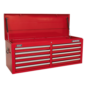Sealey AP5210T Superline PRO® Heavy-Duty Topchest with Ball-Bearing Slides, 10 Drawer, Red