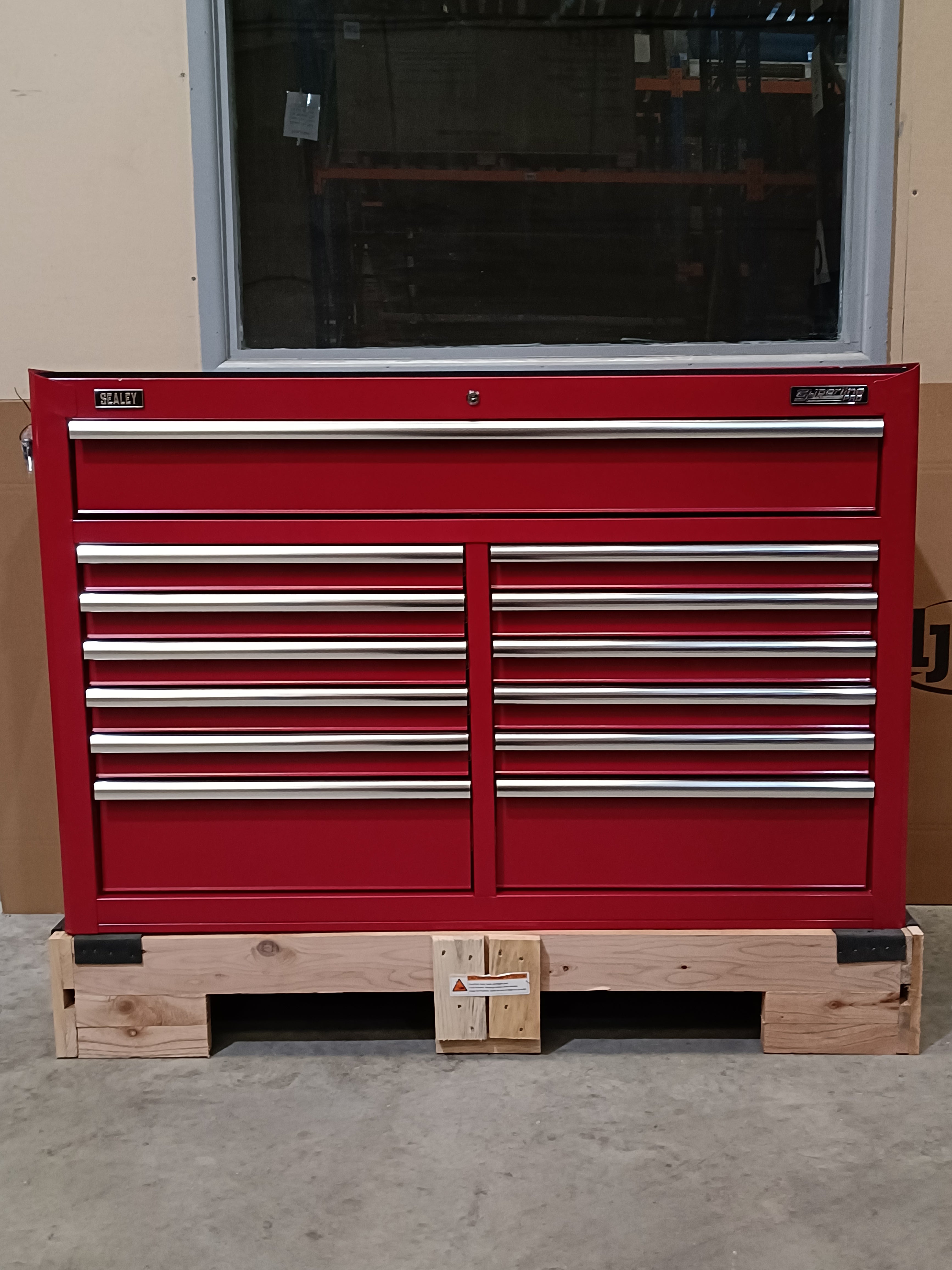 Sealey 13 Drawer Rollcab with Ball-Bearing Slides - Red - C