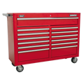 Superline PRO® Heavy-Duty Extra-Wide Rollcab, 13 Drawer, Red (AP5213T)