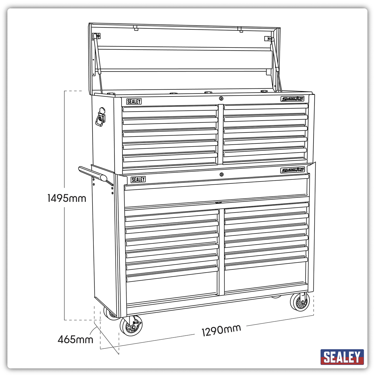 Superline PRO® Tool Chest Combination 23 Drawer