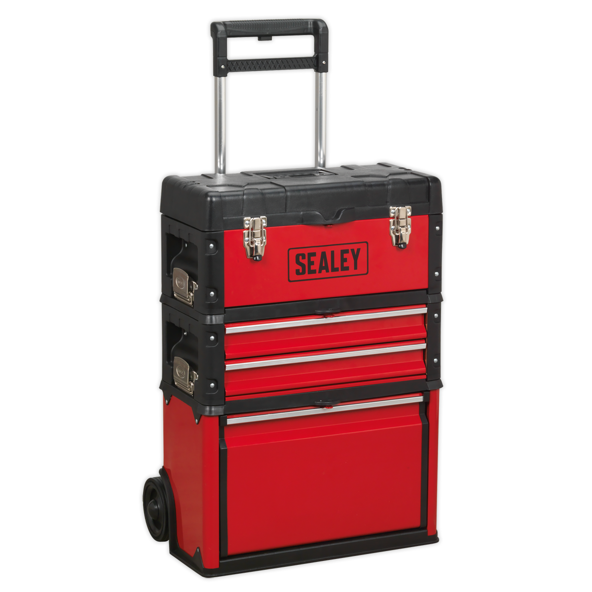 Mobile Steel/Composite Toolbox with 3 Compartments