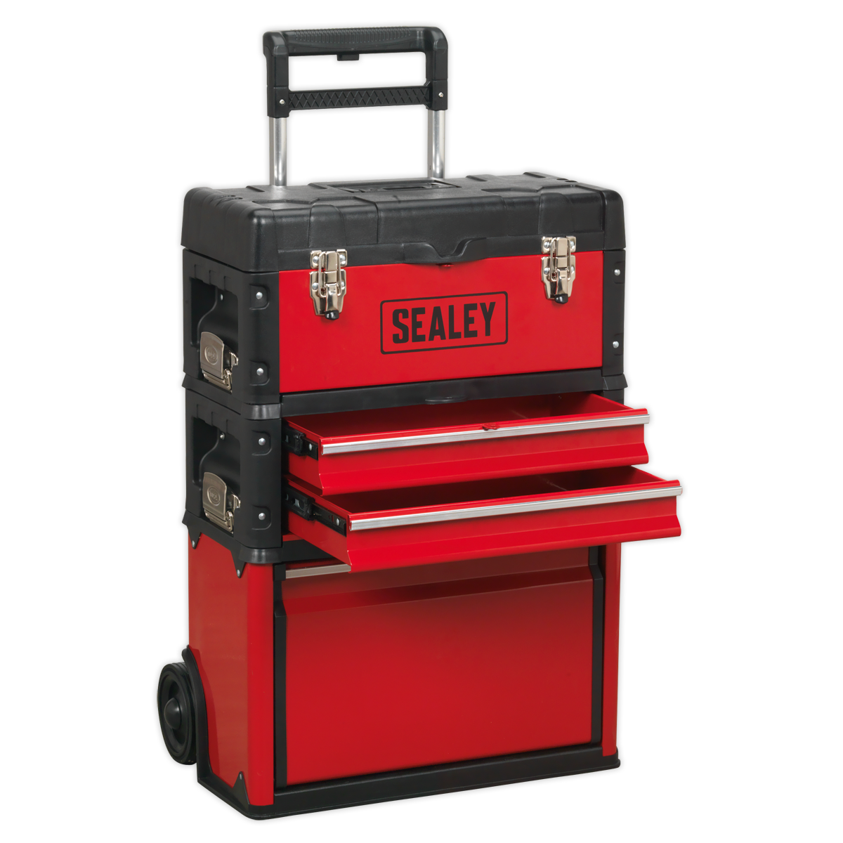 Mobile Steel/Composite Toolbox with 3 Compartments