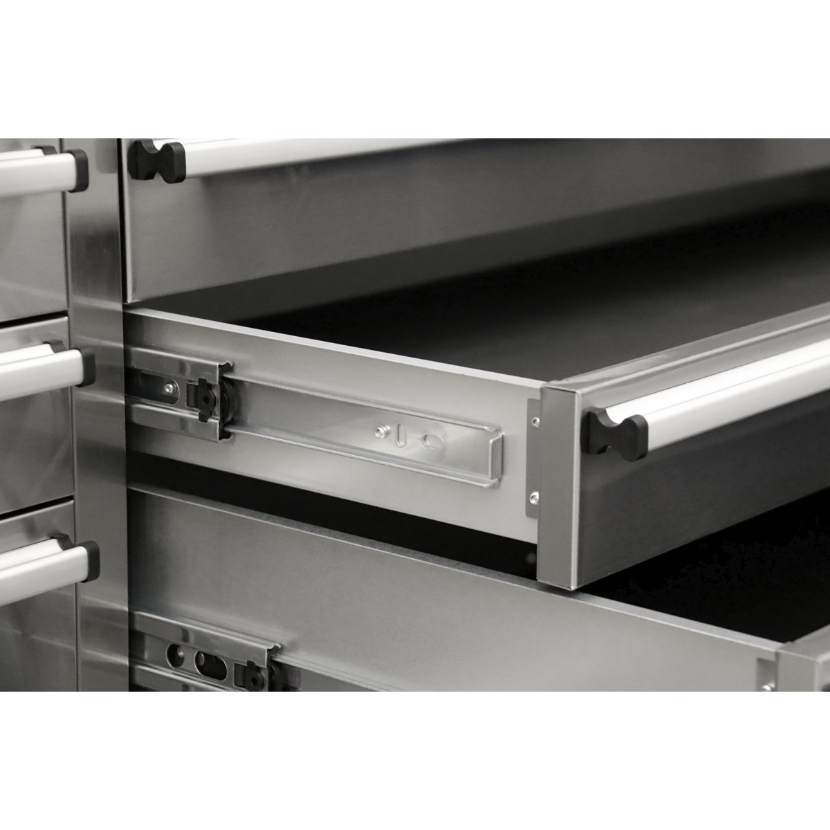 Premier™ Mobile Stainless Steel Tool Cabinet & Cupboard 10 Drawer