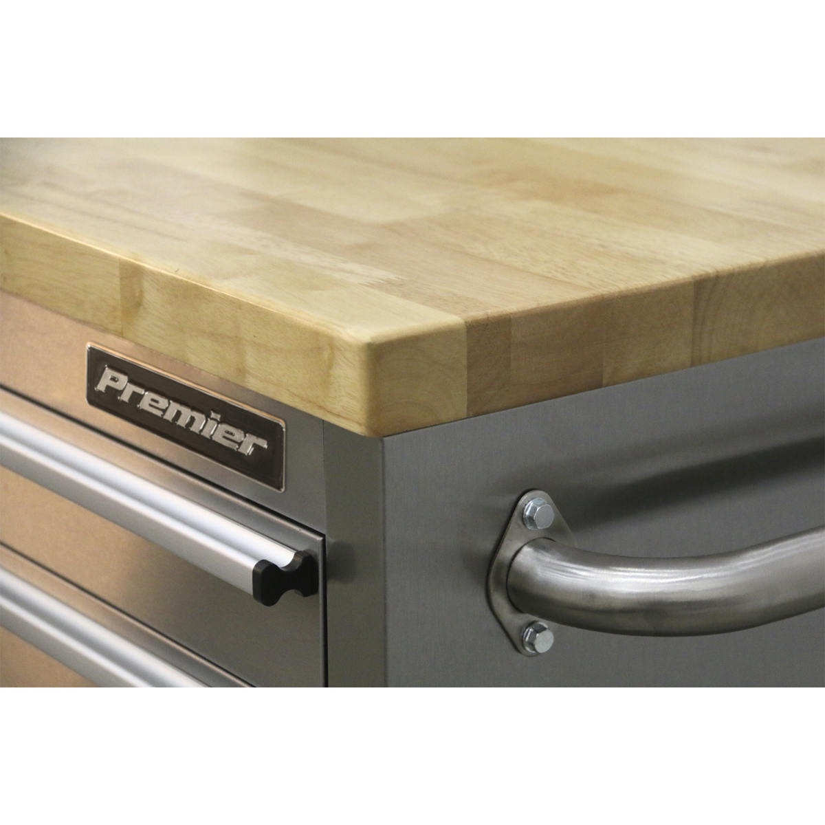 Premier™ Mobile Stainless Steel Tool Cabinet & Cupboard 10 Drawer