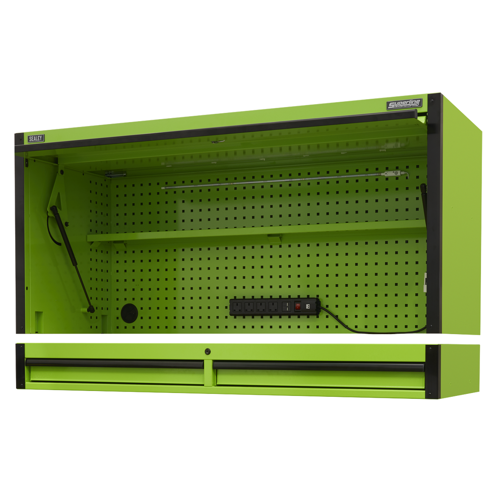 Superline PRO® Black Edition Top Hutch & 2 Drawer Riser 1549mm