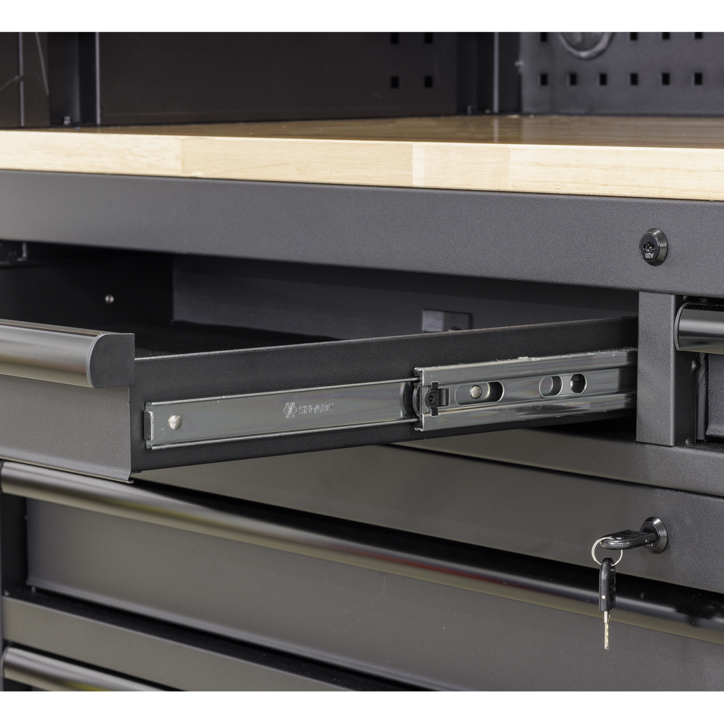 Superline PRO® Black Edition Top Hutch & 2 Drawer Riser 1549mm