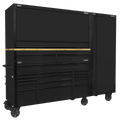 Superline PRO® Black Edition Hutch Mobile Trolley with Locker, 15 Drawer, Black (AP6215BECOMBO2)
