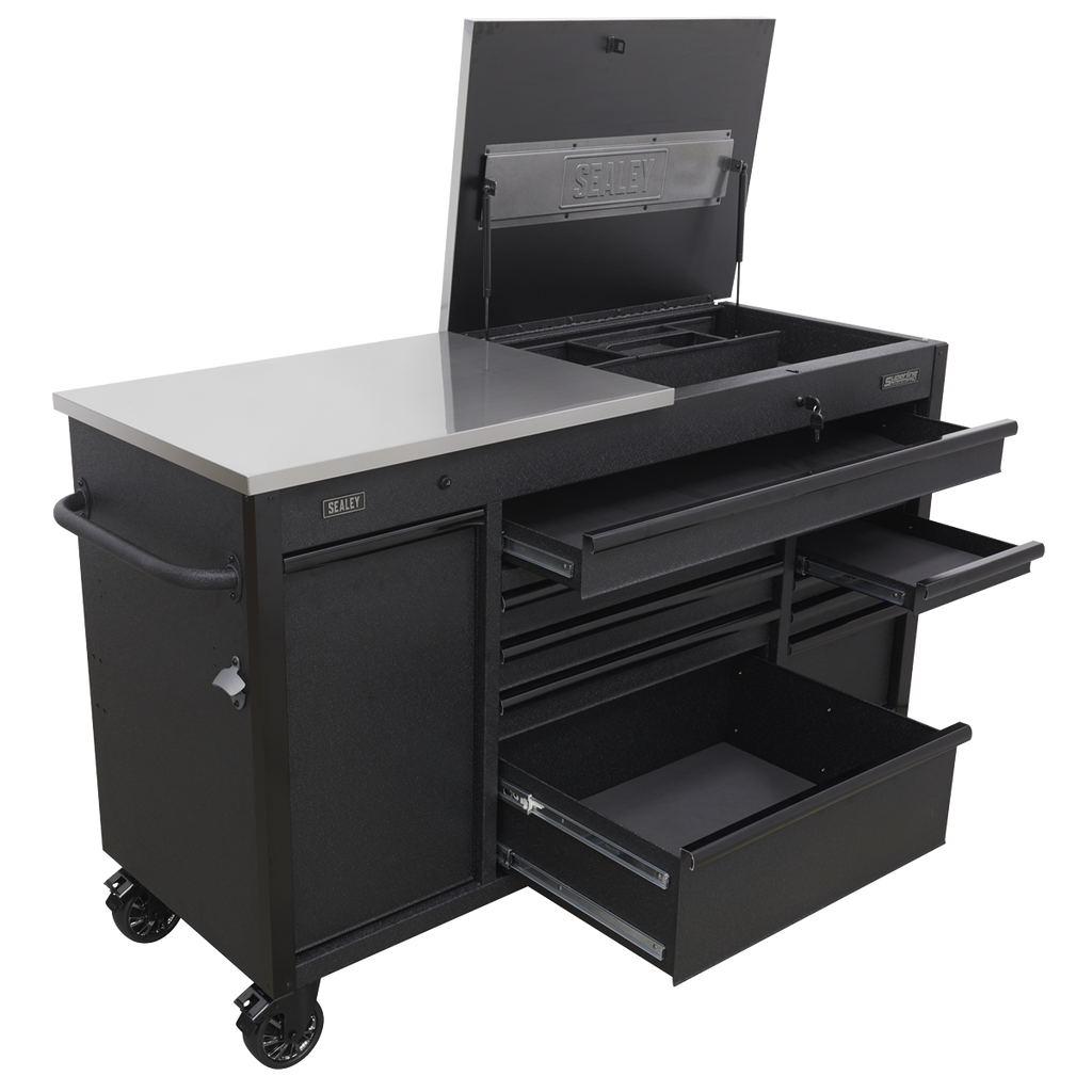 Superline PRO® Mobile Tool Cabinet with Power Tool Charging Drawer 1600mm