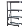 Heavy-Duty Racking Extension Pack with 4 Mesh Shelves 640kg Capacity Per Level