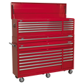 Topchest, Mid-Box Tool Chest & Rollcab Combination 23 Drawer with Ball-Bearing Slides - Red