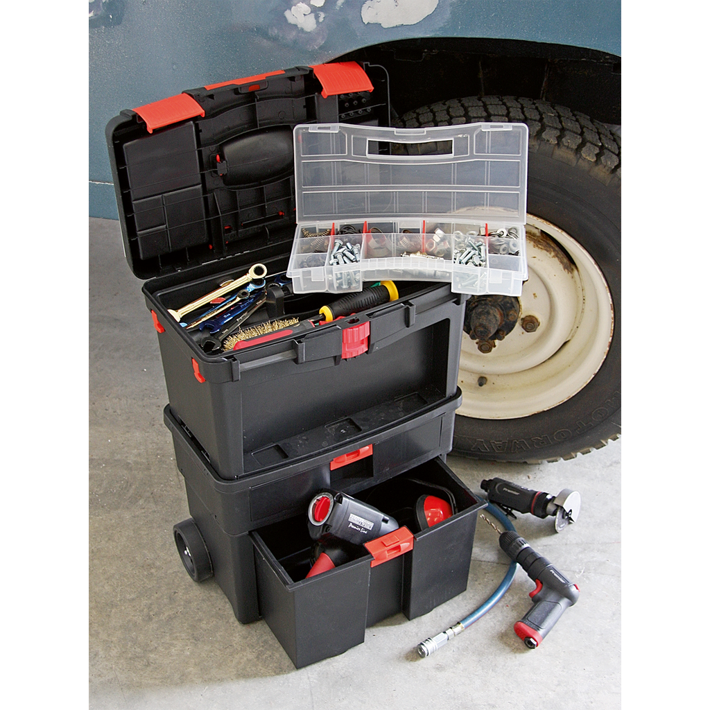 Mobile Toolbox with Tote Tray & Removable Assortment Box (AP850)