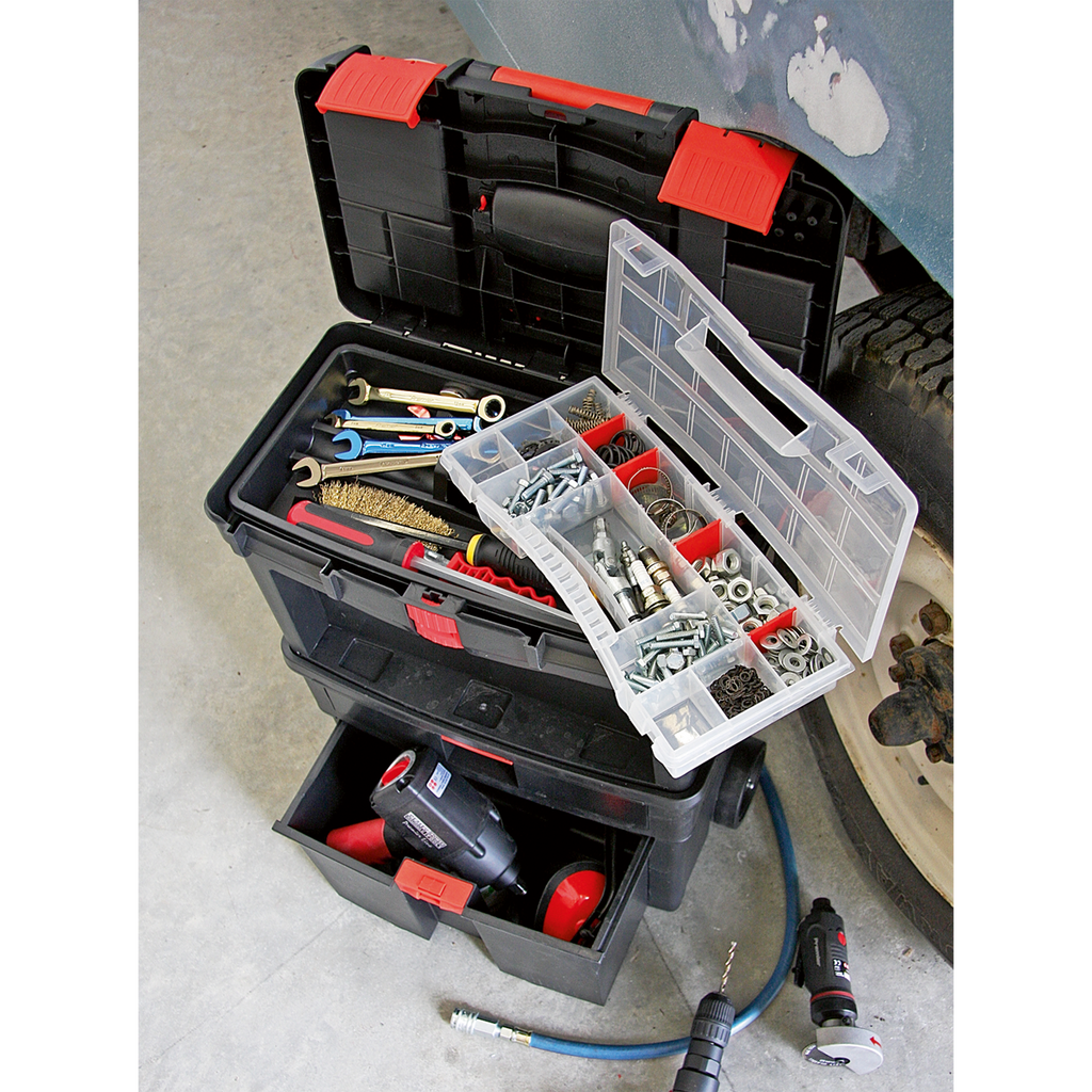 Mobile Toolbox with Tote Tray & Removable Assortment Box (AP850)