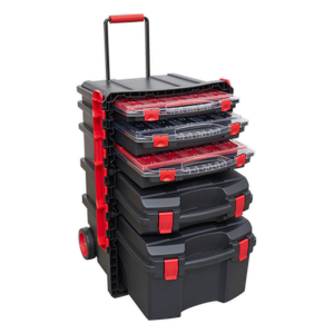 Professional Mobile Toolbox with 5 Removable Storage Cases