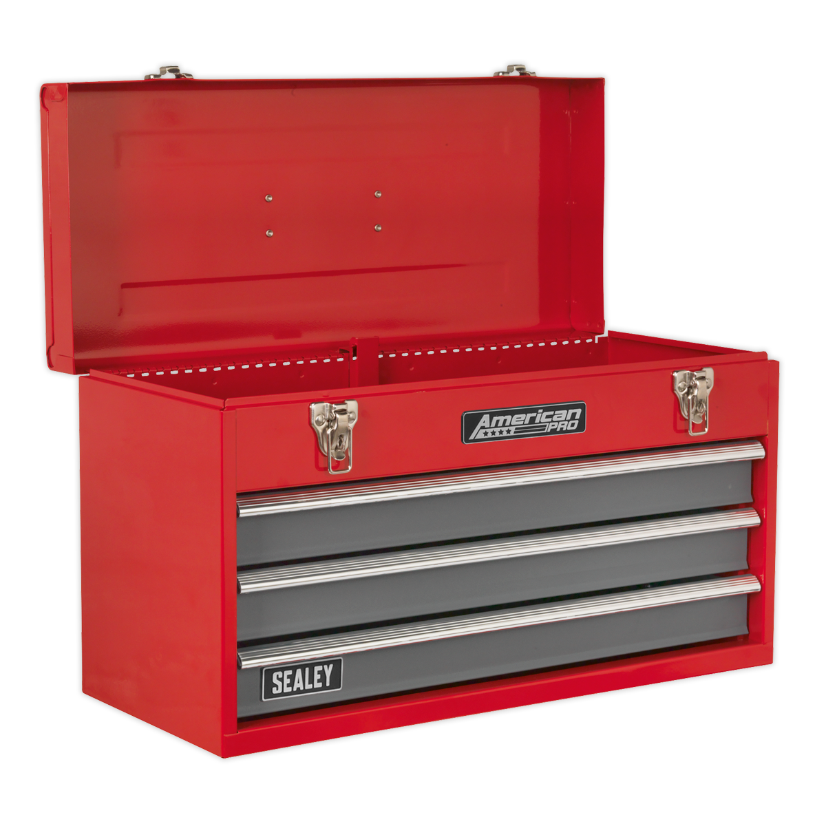 American PRO® Tool Chest with Tool Kit, 3 Drawer, Red/Grey (AP9243BBCOMBO)