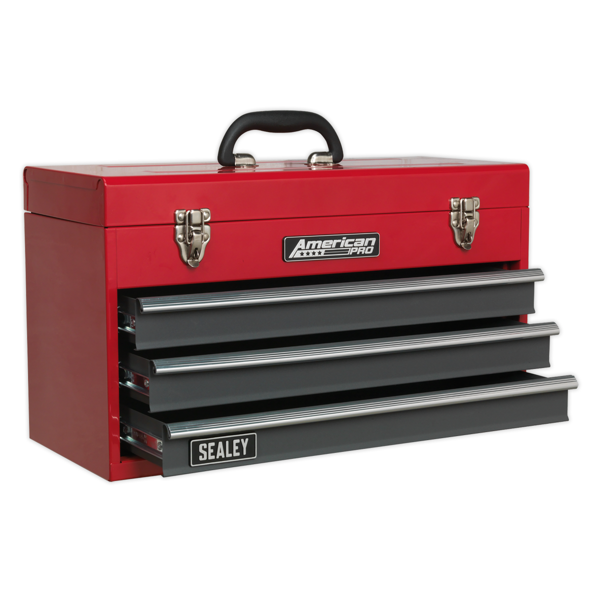 American PRO® Tool Chest, 3 Drawer, Red/Grey (AP9243BB)