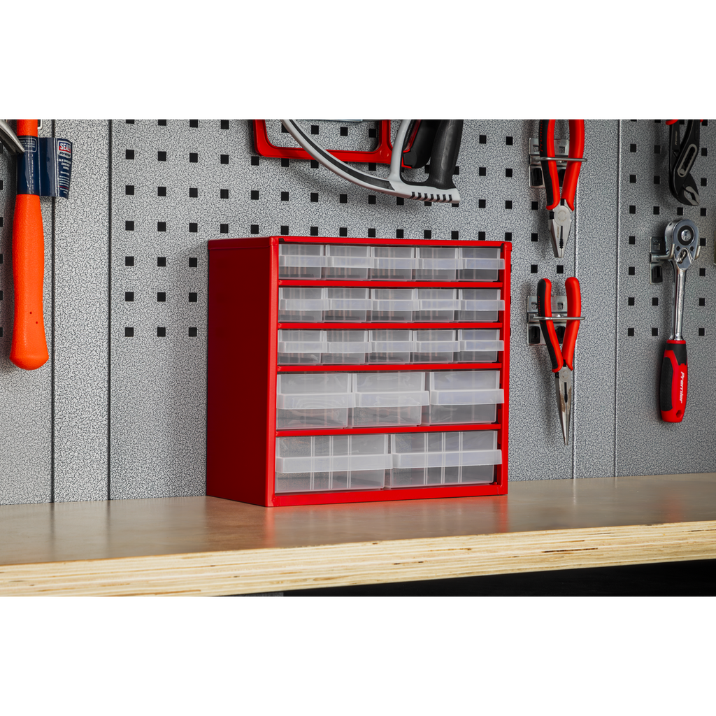 Cabinet Box, 20 Drawer, Red (APDC20)