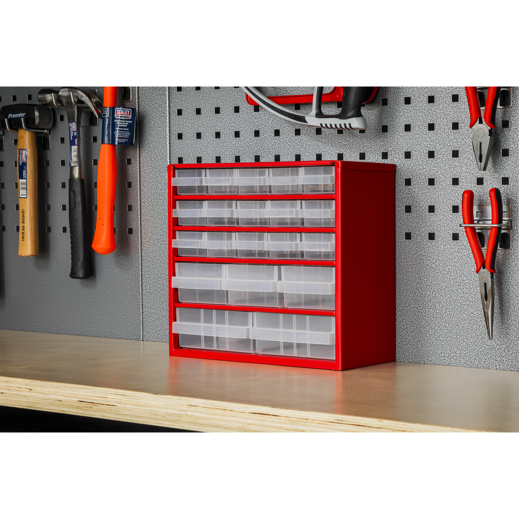 Cabinet Box, 20 Drawer, Red (APDC20)
