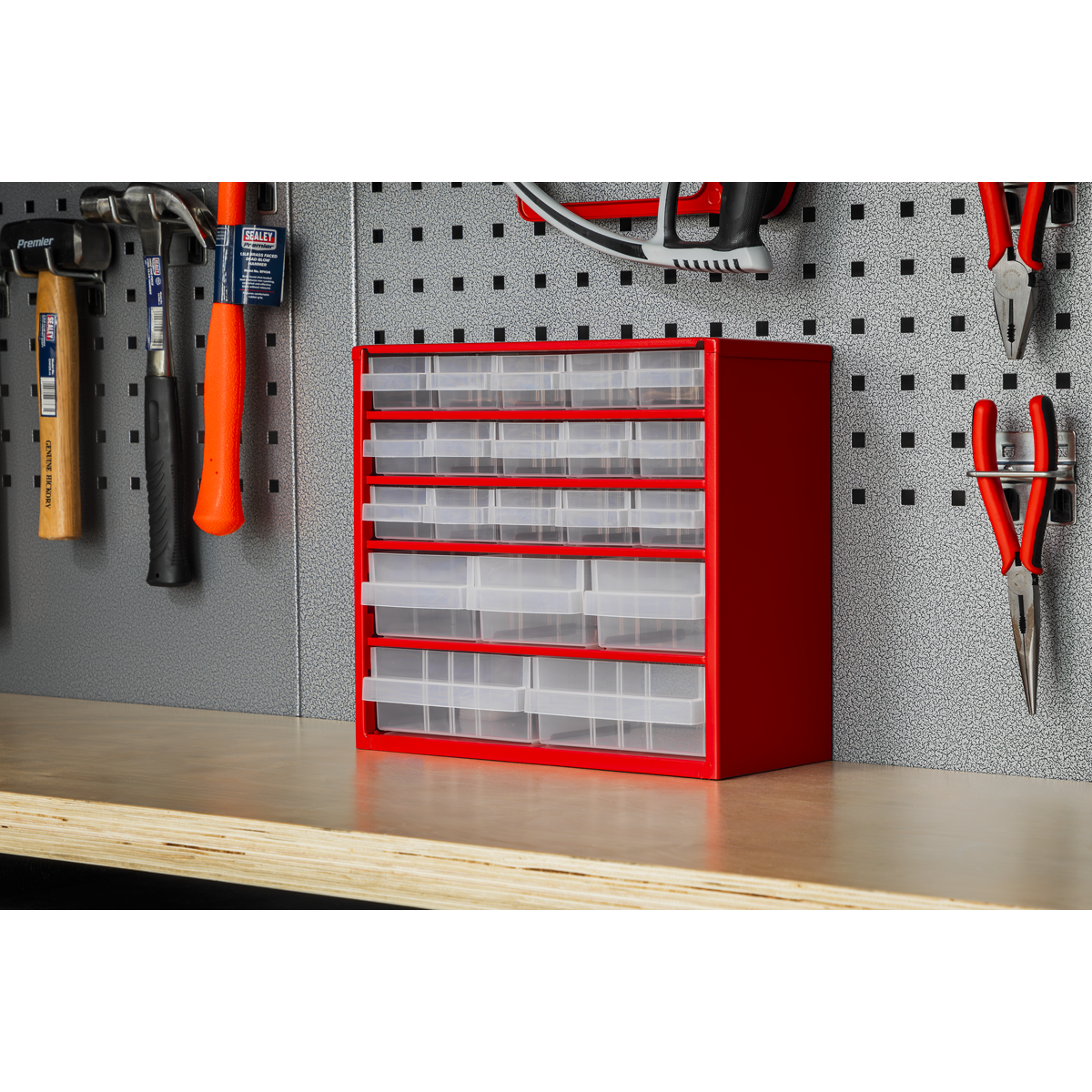 Cabinet Box, 20 Drawer, Red (APDC20)