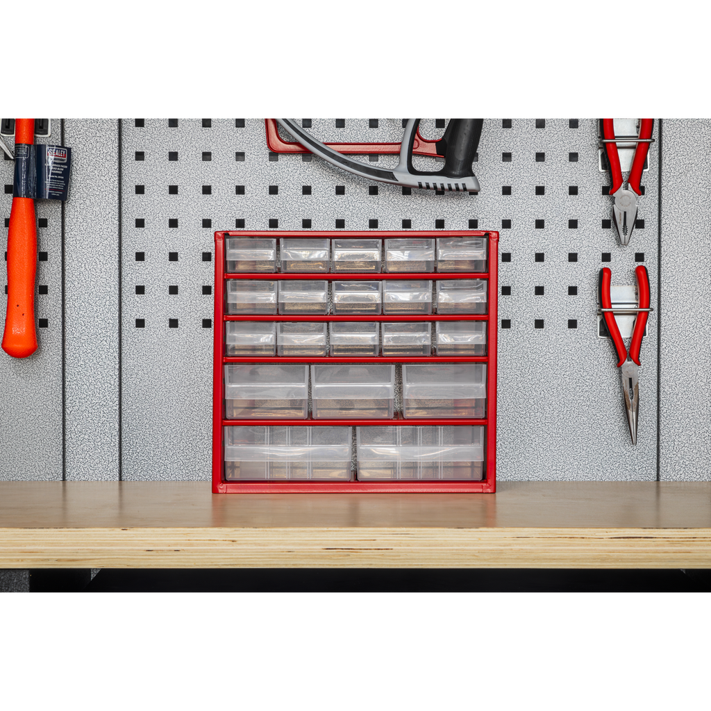 Cabinet Box, 20 Drawer, Red (APDC20)