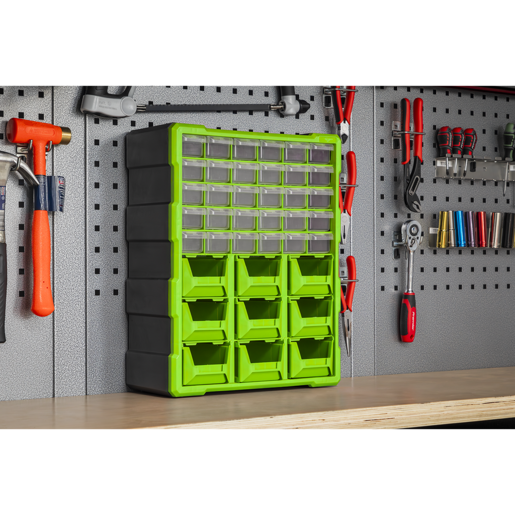 Cabinet Box, 39 Drawer, Green/Black (APDC39HV)