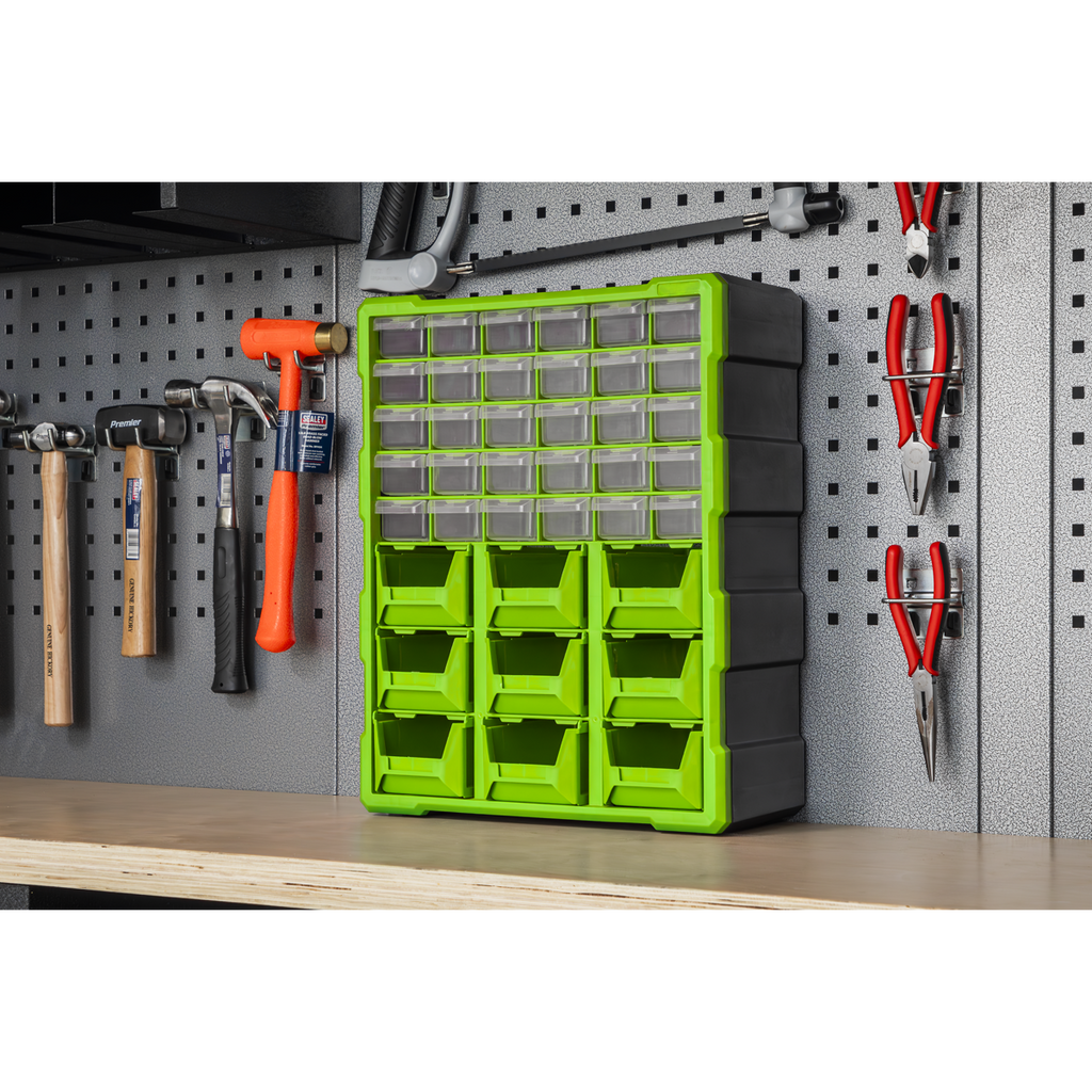 Cabinet Box, 39 Drawer, Green/Black (APDC39HV)