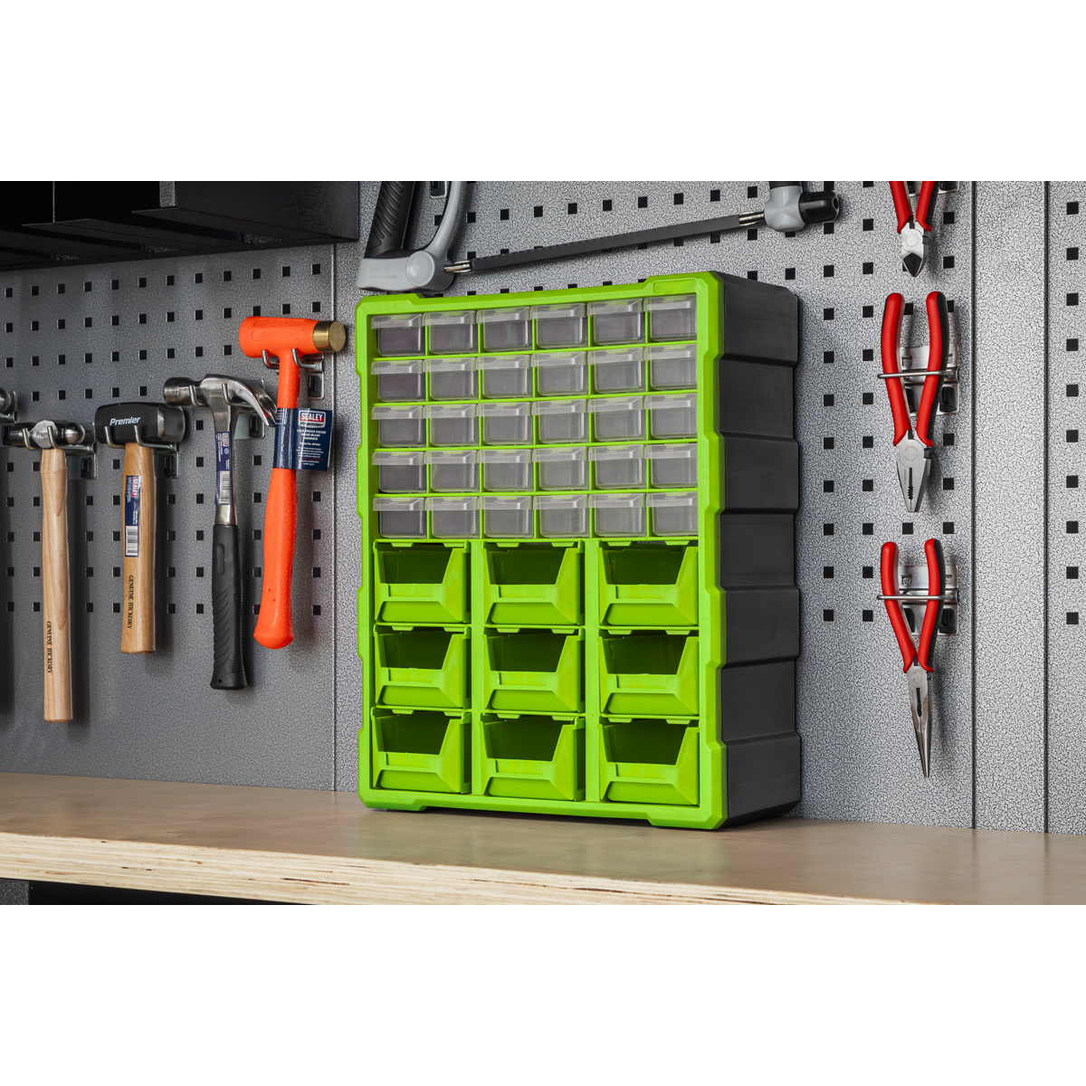Cabinet Box, 39 Drawer, Green/Black (APDC39HV)