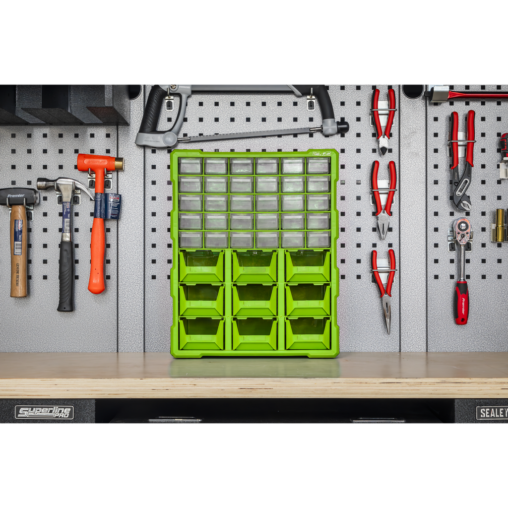 Cabinet Box, 39 Drawer, Green/Black (APDC39HV)