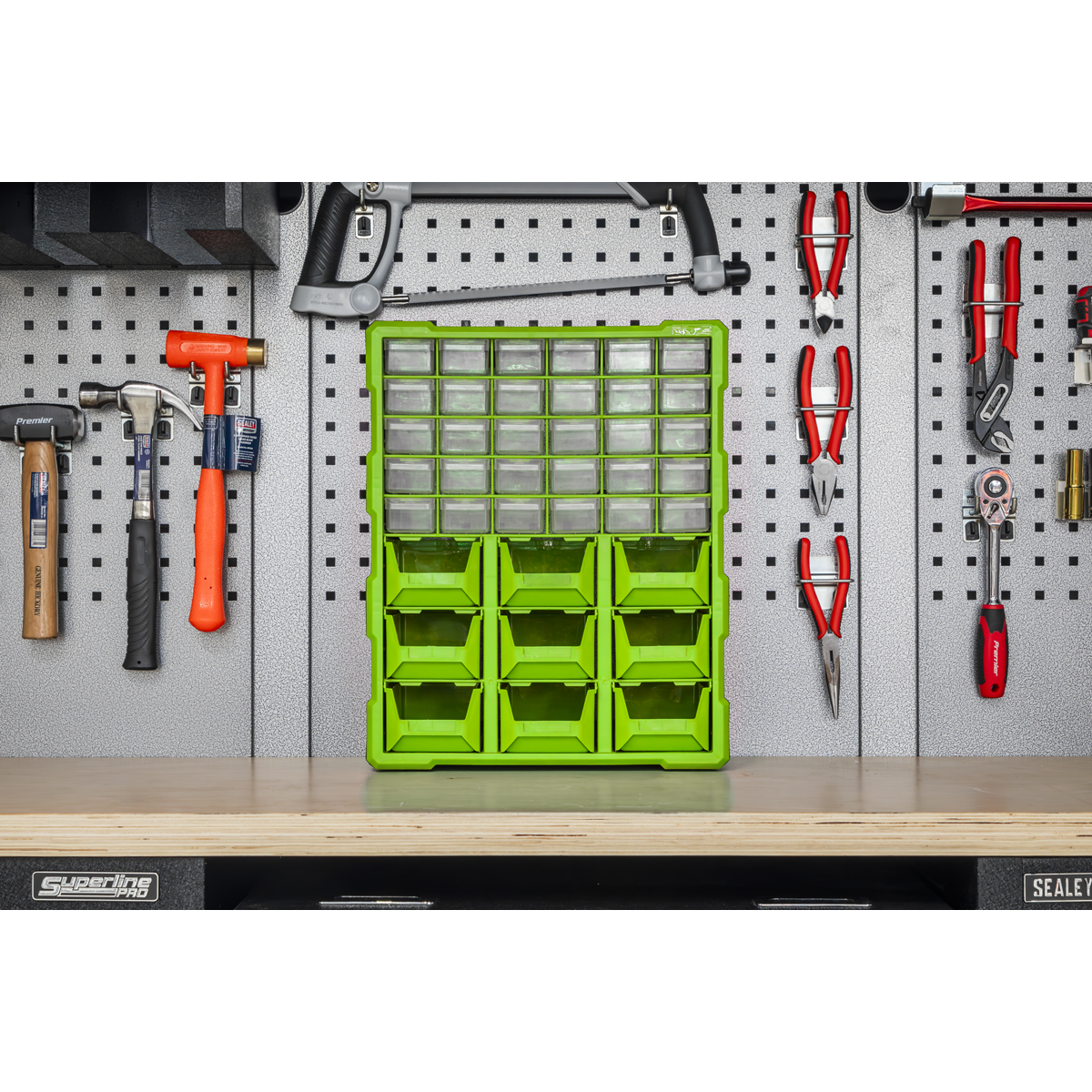 Cabinet Box, 39 Drawer, Green/Black (APDC39HV)