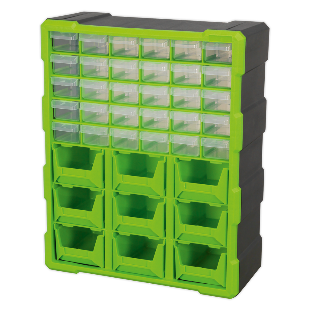 Cabinet Box, 39 Drawer, Green/Black (APDC39HV)