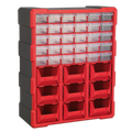 Cabinet Box, 39 Drawer, Red/Black (APDC39R)