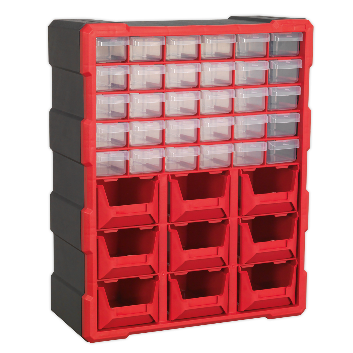 Cabinet Box, 39 Drawer, Red/Black (APDC39R)