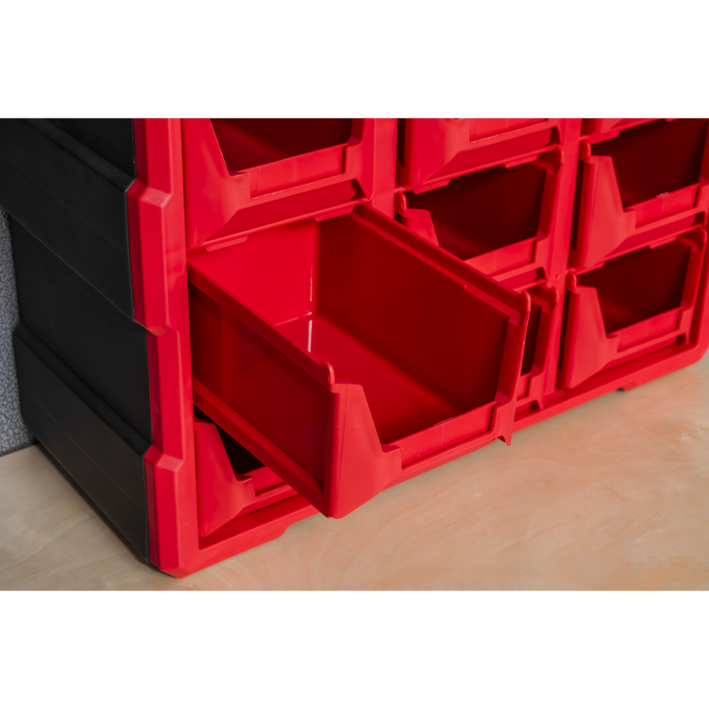 Cabinet Box, 39 Drawer, Red/Black (APDC39R)