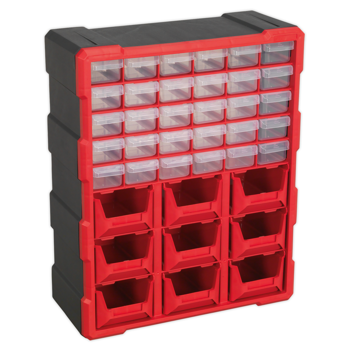 Cabinet Box, 39 Drawer, Red/Black (APDC39R)
